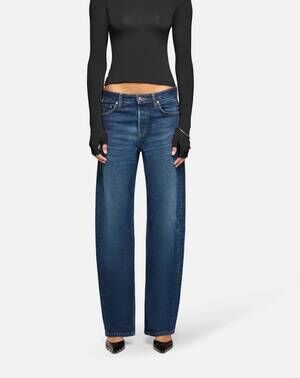 NEW EB DENIM alida loose bowed denim pants in tribeca
